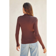 Load image into Gallery viewer, Rich Mocha Mock Neck Sweater