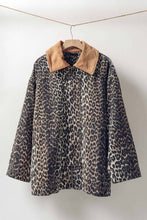 Load image into Gallery viewer, Leopard Print Cord Collar Barn Jacket