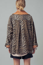 Load image into Gallery viewer, Leopard Print Cord Collar Barn Jacket