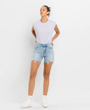 Load image into Gallery viewer, High Rise Midi Denim Shorts