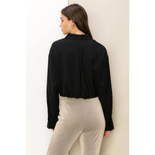 Load image into Gallery viewer, Cinched Waist Cropped Blouse