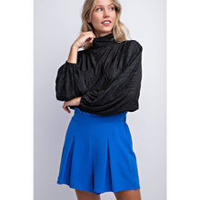 Load image into Gallery viewer, Mock Neck Crinkled Blouse