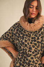 Load image into Gallery viewer, Faux Fur Leopard Poncho