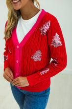 Load image into Gallery viewer, Tis the Sequins Cardigan