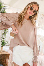 Load image into Gallery viewer, Pleated Blouse Top -Red