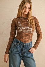 Load image into Gallery viewer, Sheer Lace Crew Top
