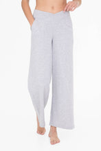 Load image into Gallery viewer, Ribbed Crossover Wide Leg Lounge Pants