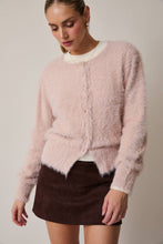 Load image into Gallery viewer, Fuzzy Cardigan Dusty Pink