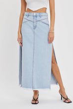 Load image into Gallery viewer, Yoke Midi Denim Skirt