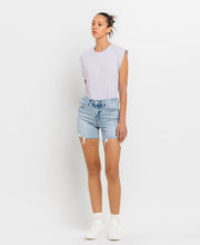 Load image into Gallery viewer, High Rise Midi Denim Shorts