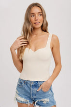 Load image into Gallery viewer, Essential Ribbed Crop Tank -Ecru