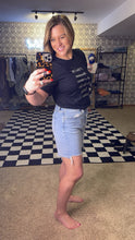 Load image into Gallery viewer, High Rise Midi Denim Shorts