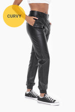 Load image into Gallery viewer, Luxe Leather Joggers -Curvy