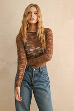 Load image into Gallery viewer, Sheer Lace Crew Top