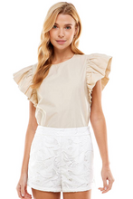 Load image into Gallery viewer, Ruffle Sleeve Casual Top