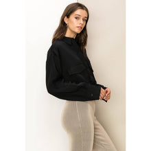 Load image into Gallery viewer, Cinched Waist Cropped Blouse