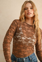 Load image into Gallery viewer, Sheer Lace Crew Top