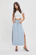 Load image into Gallery viewer, Yoke Midi Denim Skirt