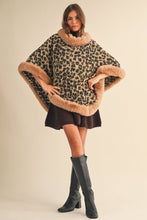 Load image into Gallery viewer, Faux Fur Leopard Poncho