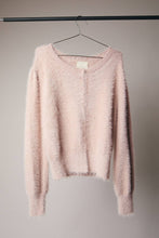Load image into Gallery viewer, Fuzzy Cardigan Dusty Pink