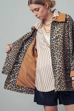 Load image into Gallery viewer, Leopard Print Cord Collar Barn Jacket