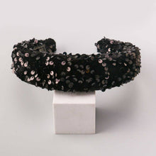 Load image into Gallery viewer, Black Sequins Headband