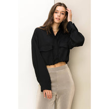 Load image into Gallery viewer, Cinched Waist Cropped Blouse