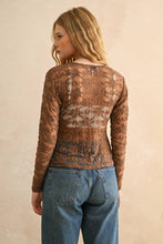 Load image into Gallery viewer, Sheer Lace Crew Top
