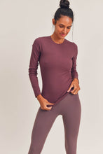 Load image into Gallery viewer, Merlot Essential Micro-Ribbed Athleisure Top