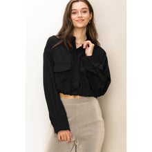 Load image into Gallery viewer, Cinched Waist Cropped Blouse