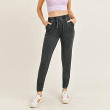 Load image into Gallery viewer, Mineral Wash Joggers with Shirred Ankles