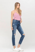 Load image into Gallery viewer, Distressed Roll-up Boyfriend Jeans