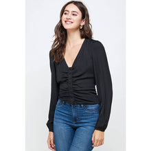 Load image into Gallery viewer, Ruched Soft Silk Tailored Blouse