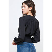 Load image into Gallery viewer, Ruched Soft Silk Tailored Blouse