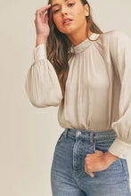 Load image into Gallery viewer, Champagne Satin Blouse