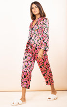 Load image into Gallery viewer, Dancing Leopard ENYA PJ Set in Hibiscus Pink on Black