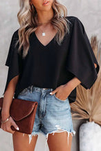 Load image into Gallery viewer, More To Offer Slit Sleeve Drape Blouse