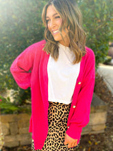 Load image into Gallery viewer, Pearlette Cardi -Hot Pink