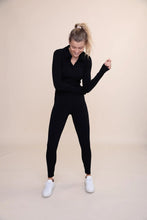 Load image into Gallery viewer, 90's Ribbed Cropped Polo Long Sleeve