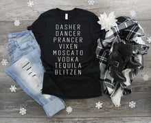 Load image into Gallery viewer, Santa’s Reindeer Festive Tee