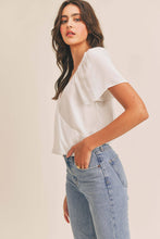 Load image into Gallery viewer, Surplice Flowy Sleeve Blouse -White