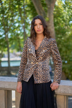Load image into Gallery viewer, Rich Leopard Velvet Blazer