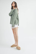 Load image into Gallery viewer, Mint V-Neck Sweater
