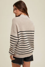 Load image into Gallery viewer, Ren Half Zip Striped Sweater
