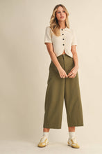 Load image into Gallery viewer, Wide Leg Woven Pants -Olive
