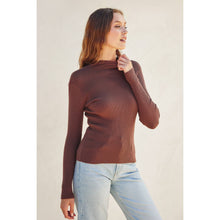 Load image into Gallery viewer, Rich Mocha Mock Neck Sweater
