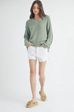 Load image into Gallery viewer, Mint V-Neck Sweater
