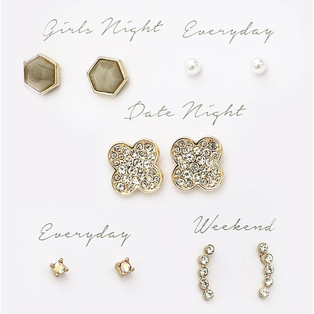 Everyday Stud Earrings Set