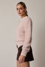 Load image into Gallery viewer, Fuzzy Cardigan Dusty Pink
