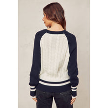 Load image into Gallery viewer, Cable Knit Stripe Raglan
